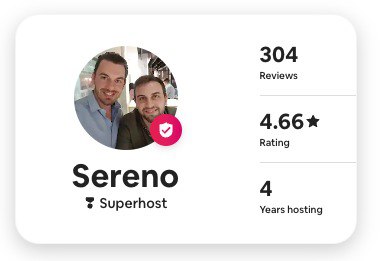 Perfil de Sereno en Airbnb: 304 reviews, valoración 4,86 y Superhost